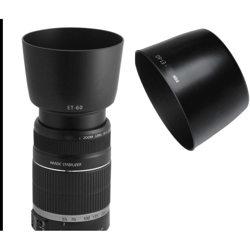 Hood ET-60  ทรงกระบอก for Lens Canon EFs 55-250, EF 75-300, EF 90-300s Canon 55-250