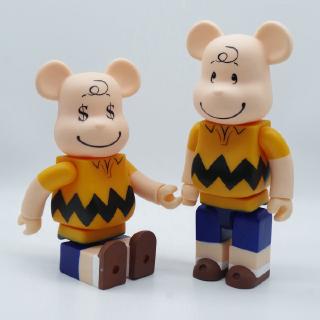 Popular PEANUTS Charlie Brown Snoopy Lucy Bearbrick Action Figures Hobbies Toy 400% Popular Cartoon