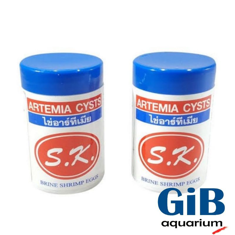 ไข่อาร์ทีเมีย อบแห้ง Artemia S.K. อาหารลูกปลา ลูกกุ้ง อนุบาลสัตว์น้ำ ขนาดเล็ก Fish Food Shrimp Small Fish Feed (50g)