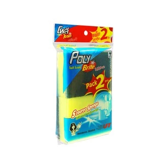 Poly-Brite โพลี-ไบรท์ ใยขัดอเนกประสงค์ (2 ชิ้น/แพ็ก)