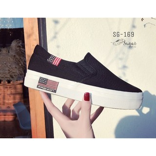 รองเท้าผ้าใบทรง slip on SG-169