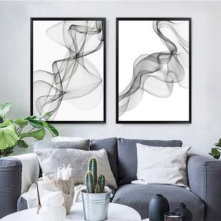 Wall Art Pictures Living Room Home Decor Abstract Modern Moving Line Canvas Paintings Black And White Poster Print