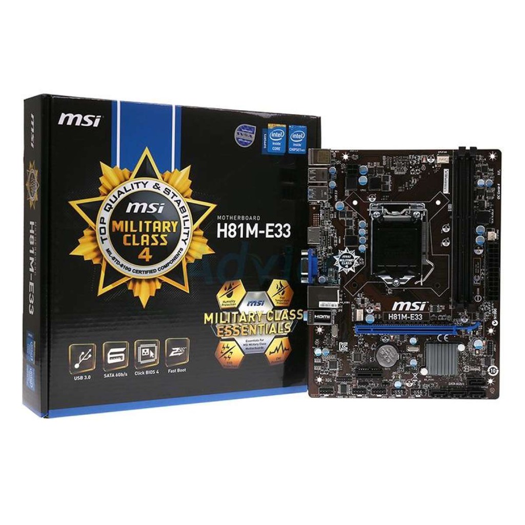 MSI H81ME33 4th Gen Intel Pentium Celeron Motherboard