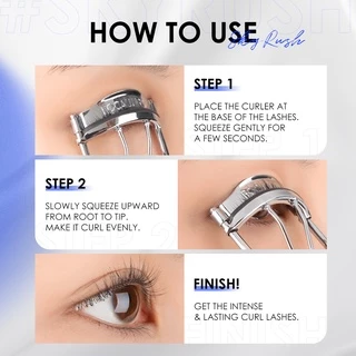 Focallure Skyrush ที่ดัดขนตา ติดทนนาน แบบพกพา เครื่องมือแต่งหน้า ที่เข้มข้น และยาวนาน โค้งงอนสม่ําเสมอ
