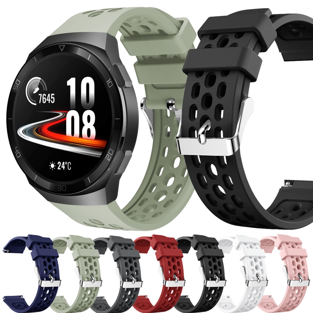 สายนาฬิกาข้อมือซิลิโคน 22 มม . สําหรับ Huawei Watch Gt2E