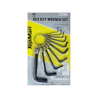 screwdriver INCH 10EA/SET TOP MAN HEX KEY Hand tools Hardware hand tools ไขควง หกเหลี่ยม INCH 10 ชิ้น/ชุดTOP MAN เครื่อง