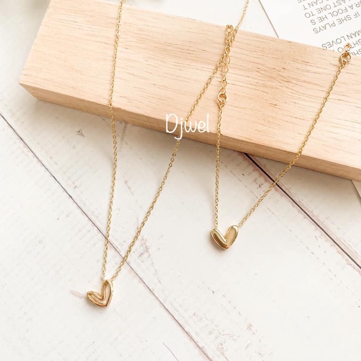 14K gold plated LOVE สร้อยข้อมือ/สร้อยคอ 保色14K包金爱心手链/项链