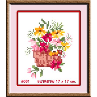 ไอแอมครอสติช iamcrossstitch DIY รหัสTmini-061 17x17 cm. ชุดอุปกรณ์งานฝีมือปักครอสติชครบชุด