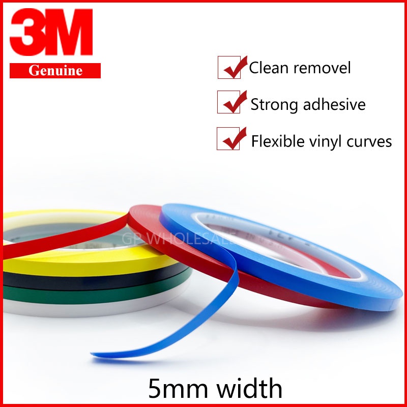 เทปไวนิล 3M471 กว้าง 5 มม. ยาว 33 ม. 5 มม. สีเหลือง ดํา น้ําเงิน ขาว แดง เขียว 3 ม. สําหรับตกแต่ง