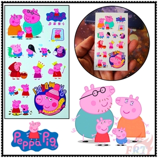 ✿ Peppa Pig - Cartoon Mini Temporary Tattoo สติ๊กเกอร์ ✿ 1Sheet Waterproof Tattoos for Sexy Arm Clavicle Body Art Hand Foot