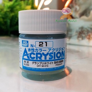 สีสูตรน้ำ Acrysion N21 OFF WHITE (Gloss) 10ml