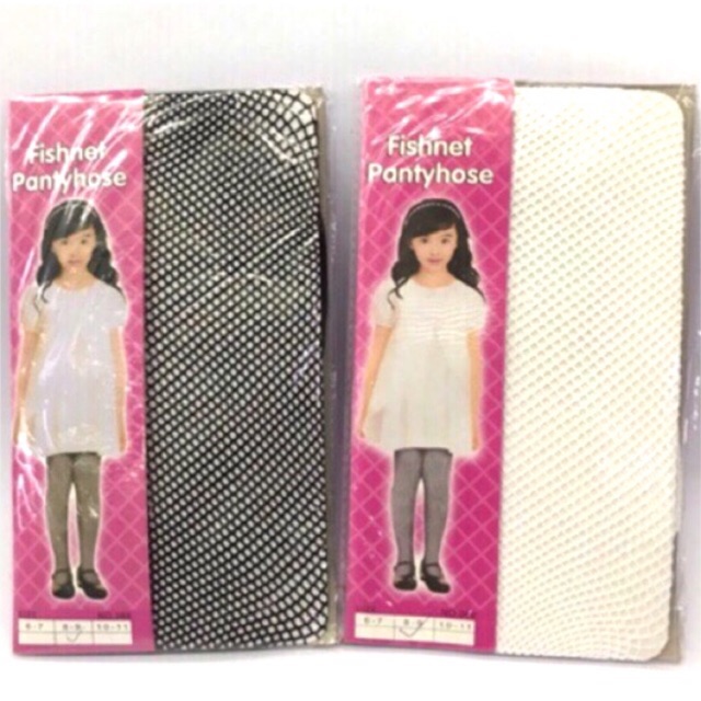 พร้อมส่ง ถุงน่องตาข่ายเด็ก ถุงน่องตาข่ายสีขาว สีดำ  S M L