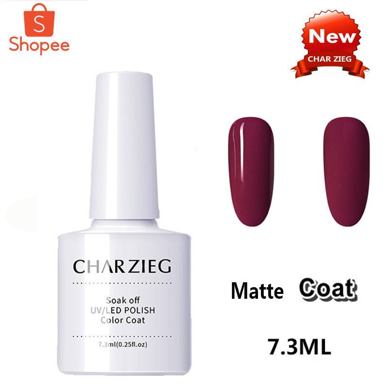 CHARZIEG Top Coat สีเคลือบด้าน ยาทาเล็บเคลือบด้าน สีทาเล็บเคลือบด้าน ยาทาเล็บ สีทาเล็บ ทาเล็บ(7.3ml)