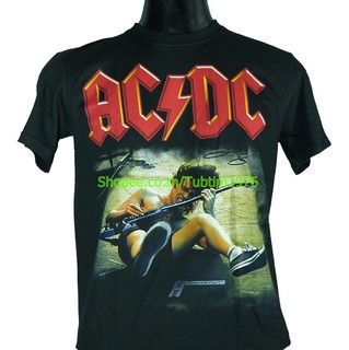 เสื้อยืดผ้าฝ้ายเสื้อวง Ac/Dc เสื้อยืดวงดนตรีร็อค เสื้อวินเทจ acdc เอซี/ดีซี ADC1365L XL  XXL 3XL