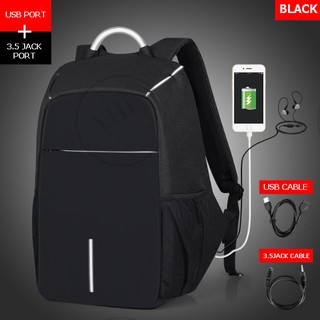 YHL รุ่น SK07 ฺAnti Thief Backpack กระเป๋ากันขโมย กระเป๋าเป้ กระเป๋าสะพายไหล่ เป้สะพายหลัง พร้อมพอร์ตเสียบหูฟัง+USB Port