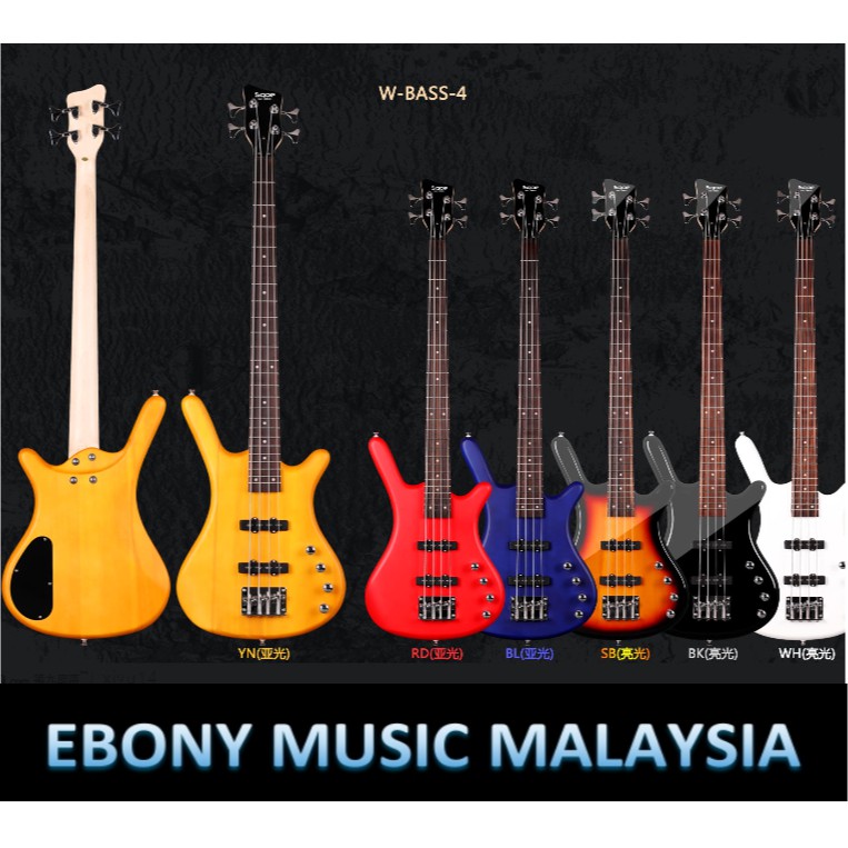 W-BASS-4 Sqoe สเปน 24-fret เบสไฟฟ้ามาตรฐาน 4 สาย