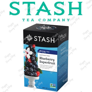 ชาสมุนไพร STASH Blueberry Superfruit Herbal Tea ชาบลูเบอร์รี่ ไม่มีคาเฟอีน 1กล่อง20ซอง 🍵 ชาอเมริการสแปลกใหม่✈