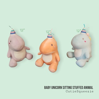 ตุ๊กตาเบบี้ม้าพาสเทล นั่ง Stuffed Baby Unicorn (Sitting) 12 นิ้ว