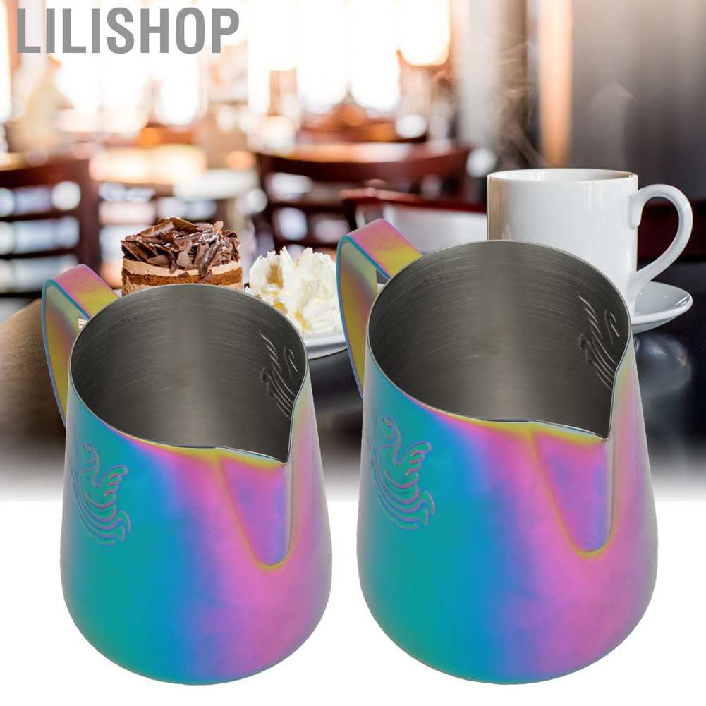 Lilishop ความเร็วสูงตีฟองนมกาแฟ สแตนเลสแบบหนาหลากหลายในบ้านลาเต้อาร์ท