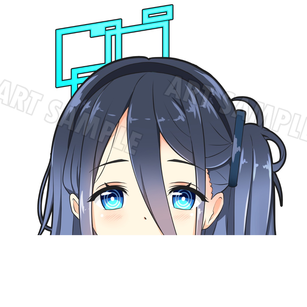 Arisu Blue Archive น้องอาริสึ Stickers สติ๊กเกอร์ 2 ชิ้น Tendou Alice Sticker Blue Archive อนิเมะสติ