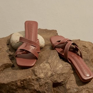 Savvy.bkk รุ่น MELANIN แนะนำบวกเพิ่ม +1 ไซต์ปกติ(Size 35-42) รองเท้าผู้หญิง รองเท้าแตะมีส้น รองเท้าแตะแบบสวม รองเท้าแตะ
