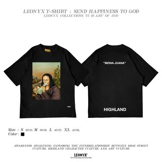 เสื้อยืดอินเทรนด์ขนาดเต็มเสื้อยืดแขนสั้น "MONA JUANA" LEONYX T-SHIRTS-3XL