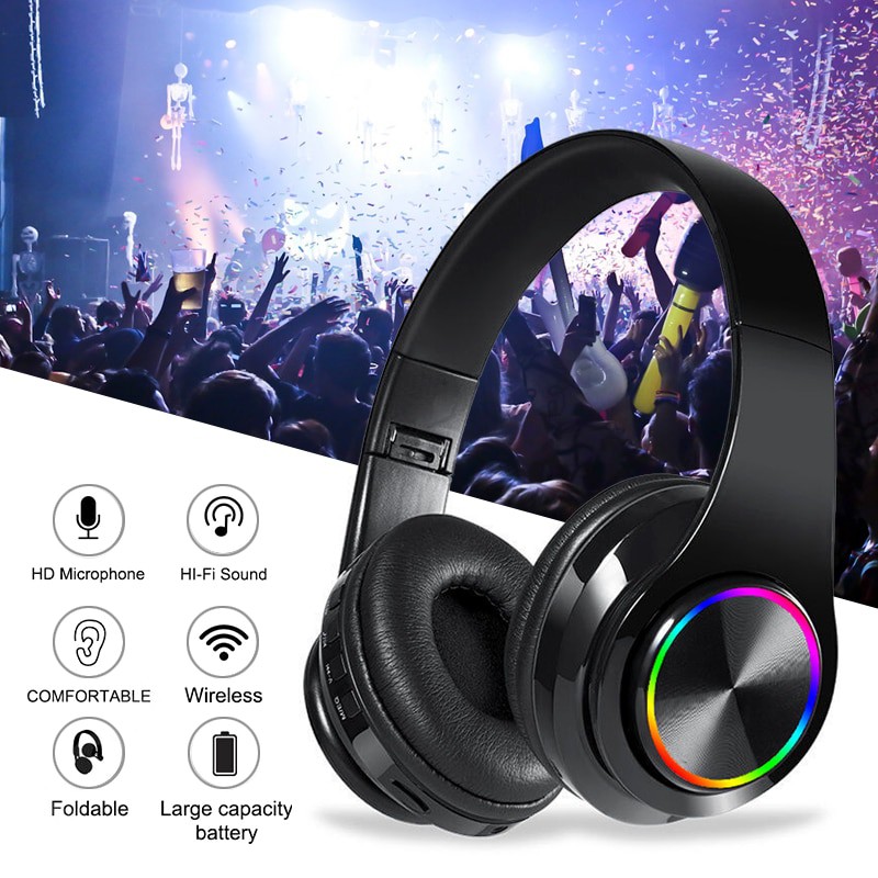 New Portable Wireless Headphones Bluetooth Stereo Foldable Music ...