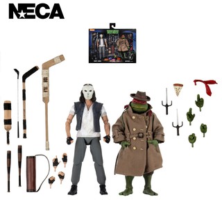 (NECA) Teenage Mutant Ninja Turtles - 7" Casey Jones &amp; Raphael in Disguise - Action Figure 2Pack