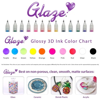 ปากกา ปากกาเจล  Gelly Roll Glaze แบบด้ามเดียว มีให้เลือก 12 สี เขียนได้ทุกพื้นผิว มีความนูนของลายเส้น ราคาต่อด้าม