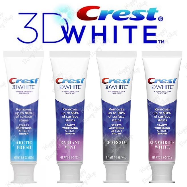 ยาสีฟันฟันขาว😁 Crest 3D White ฉลากภาษาอังกฤษ🇺🇸✔อัพเดทรุ่นใหม่ตามที่ขายในอเมริกา✔พร้อมส่งจากไทย😍 ของแท้จากอเมริกา⭐⭐