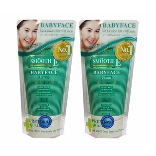 โฟมล้างหน้า สมูท อี เบบี้เฟซ Smooth E Babyface Foam 4 FL.OZ (120 g.) x 2 หลอด