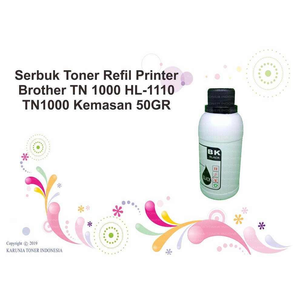 TN 1000 HL-1110 TN1000 Printer Refill Toner Powder บรรจุภัณฑ์ 100 กรัม