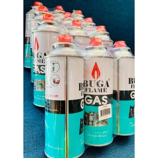 แก๊สกระป๋อง🔥ส่งด่วน!🔥[12 กระป๋อง] ใช้กับเตาแก๊สพกพา สำหรับแคมป์ปิ้ง ยี่ห้อ BUGA มีความปลอดภัยแรงดันสูง