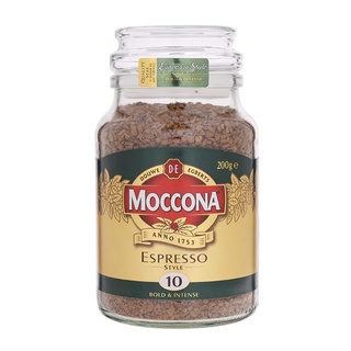 Moccona Espresso Style Bold&amp;Intense 200g มอคโคน่า เอสเปรสโซ่ สไตล์ เบอร์ 10 กาแฟสำเร็จรูป พรีเมี่ยม ขวด 200กรัม