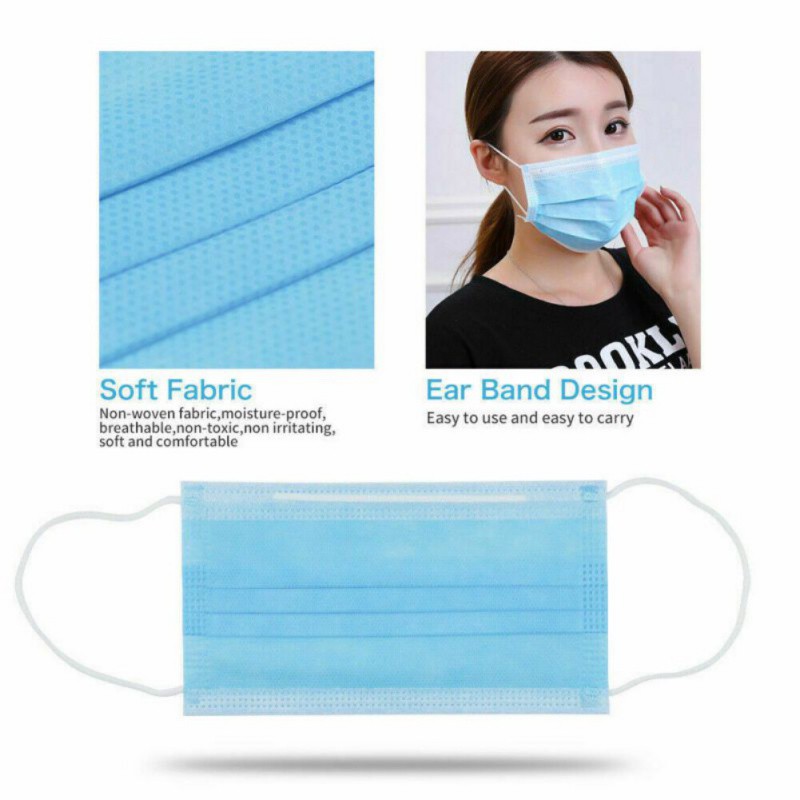 3-Layer Masks Anti Dust Breathable Earloop Mouth Face Care Mask ...