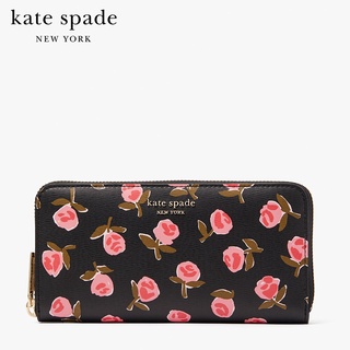 KATE SPADE NEW YORK SPENCER DITSY ROSE ZIP AROUND CONTINENTAL WALLET K5696 กระเป๋าสตางค์