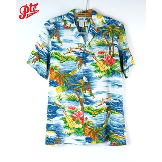 เสื้อฮาวาย TWO PALMS HAWAII SHIRT Ocean Navy