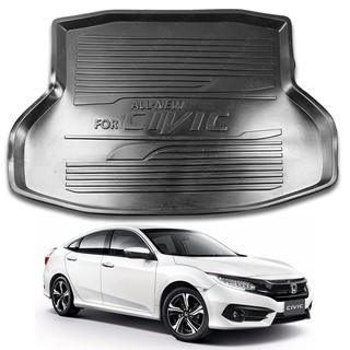 ถาดรองท้าย ถาดท้ายกระโปรง ด้านหลัง สีดำ 1 ชิ้น สำหรับ ฮอนด้า Honda ซีวิค Civic ปี 2015 2016 2017