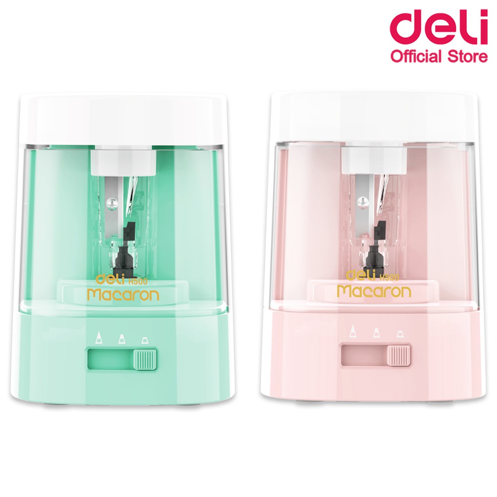 Deli H500 Electric Pencil Sharpener กบเหลาดินสอไฟฟ้าแบบใส่ถ่าน กบเหลา