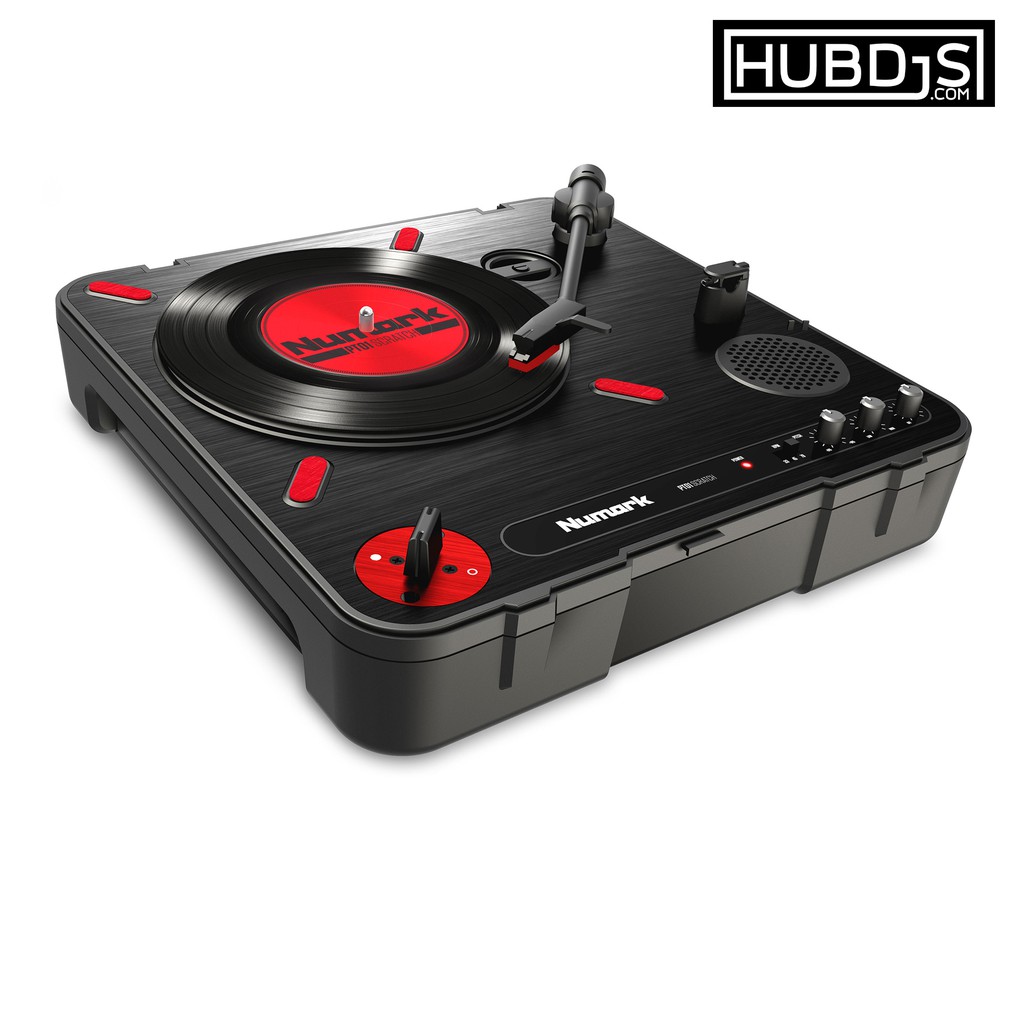 Numark : PT-01 SCRATCH เครื่องเล่นแผ่นเสียงพกพา พร้อมเฟดดอสสำหรับดีเจแสครช