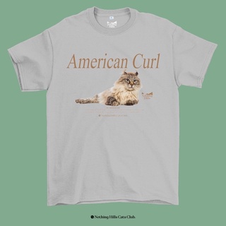 เสื้อยืดลาย AMERICAN CURL (อเมริกันเคิร์ล) Classic Cotton Unisex by 【Nothing Hills】 ใหม่