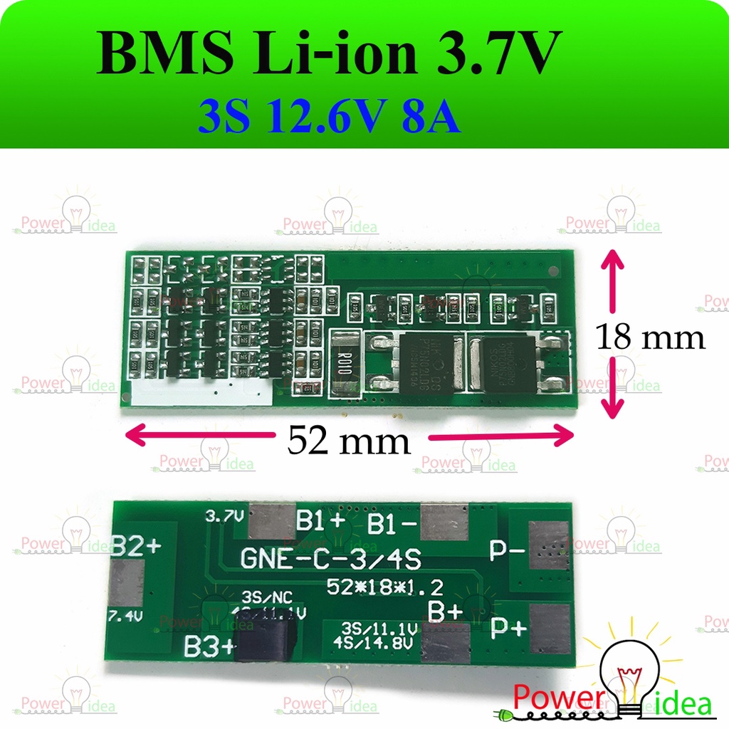 BMS 3S, 4S  Li-ion 3.7V วงจรป้องกันแบตเตอรี่ BMS ชาร์จแบตเตอรี่ลิเธียม Battery 18650