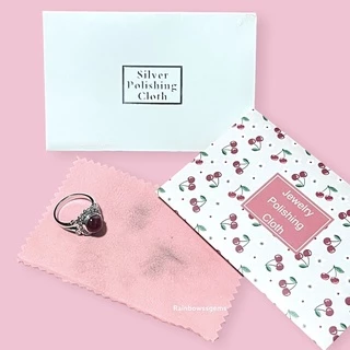(พร้อมส่ง) Silver Polishing cloth ผ้าเช็ดทำความสะอาด เงิน จิวเวลรี่