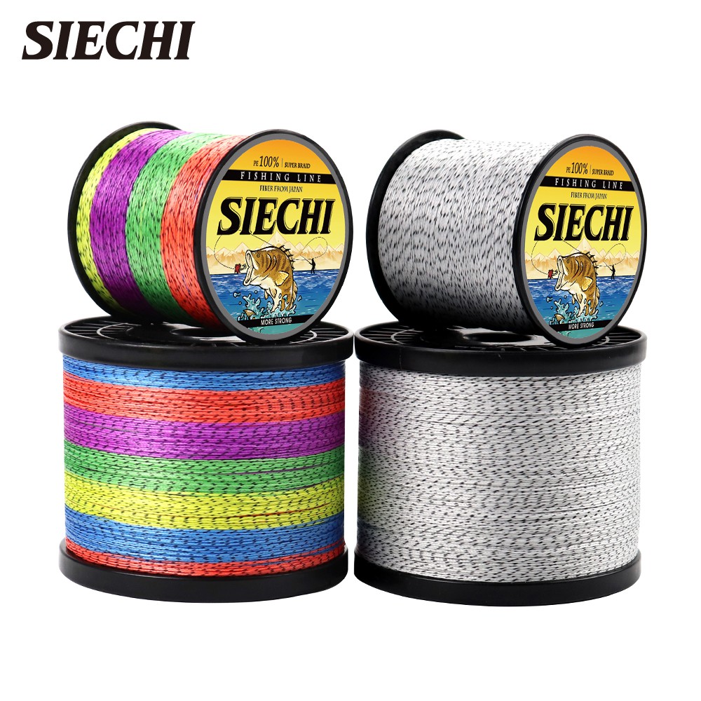 SIECHI 8 ขาตั้งหลายสี 500M PE สายตกปลาถัก 20-88LB 1.0-8.0 สายปลา PE