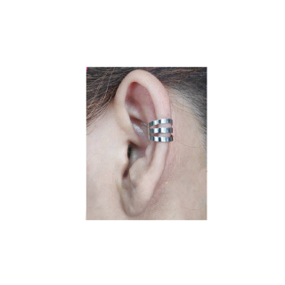 ต่างหู ไม่ต้องเจาะหู ตุ้มหู จิว Punk Rock Ear Clip Cuff Wrap Earrings Flat 3 Layer Statement jewelry - 1 ข้าง