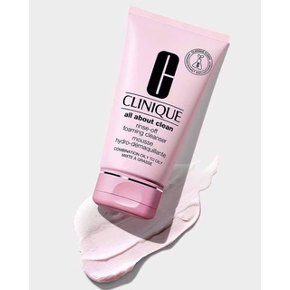 โฟมล้างหน้า Clinique All About Clean Rinse Off Foaming Cleanser Mousse 150ml.