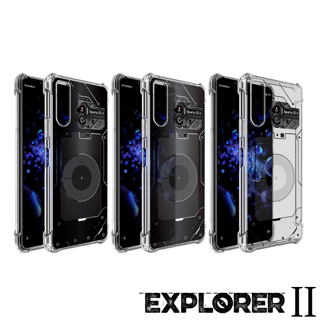 เคส สำหรับ Sony Xperia 10 II [Explorer II Series] Series 3D Anti-Shock Protection TPU Case