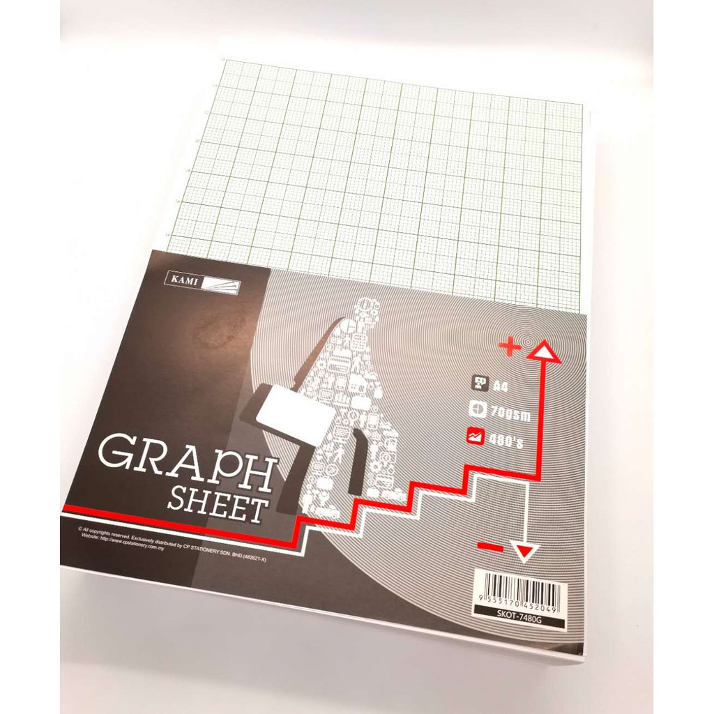 Kami GRAPH แผ่นกระดาษ 480S 2MM SQUARE 20CM X 26CM