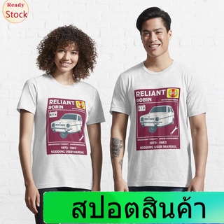 gothic เสื้อยืดกีฬา Reliant Robin - Robin Reliant - Haynes Parody User Manual - Only Fools - Funny British Cars Essentia