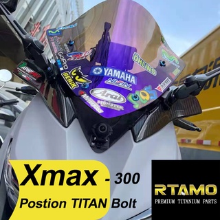 RTAMO Titanium Gr5 Xmax300 ทั้งชุดน็อต รูปแบบเกียร์ เจาะดอกไม้ Xmax300 Swingarm Nut Pipe Nut Rear Nut